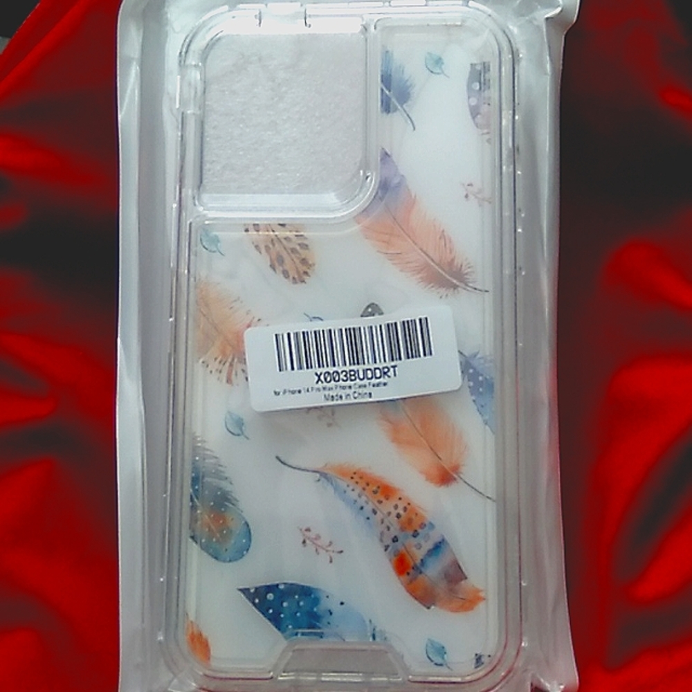 Iphone 14 pro max case feathers